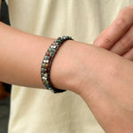 Load image into Gallery viewer, Beaded Woven Bracelet for Women | Fashion Double Layer Bead Design | Soria Jewelry