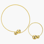 Load image into Gallery viewer, Necklace Bracelet Set Unique Gold Beads Design