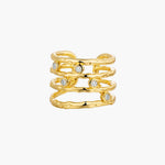 Load image into Gallery viewer, Gold Multi Band Open Ring