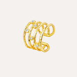 Load image into Gallery viewer, Gold Ring for Women | Unique Gold Multi Band Open Design | Soria Jewelry