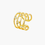 Load image into Gallery viewer, Gold Multi Band Open Ring