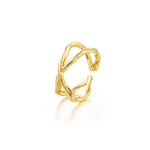 Load image into Gallery viewer, Gold Cross Ring for Women | Unique Open Design | Soria Jewelry