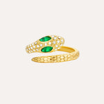 Load image into Gallery viewer, Gold Snake Ring for Women | Unique Crystal Jewelry | Soria Jewelry