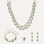 Load image into Gallery viewer, Unique Multilayer Necklace Bracelet Ring Earrings Set for Women | Soria Jewelry