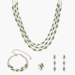 Load image into Gallery viewer, Unique Multilayer Necklace Bracelet Ring Earrings Set