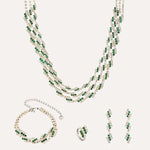 Load image into Gallery viewer, Unique Multilayer Necklace Bracelet Ring Earrings Set for Women | Soria Jewelry