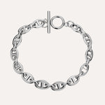 Load image into Gallery viewer, Silver Chain Link Bracelet for Women | Unique Oval Design | Soria Jewelry