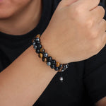 Load image into Gallery viewer, Double Layer Beaded Bracelet | Vintage Men's Jewelry | Soria Jewelry