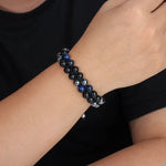 Load image into Gallery viewer, Double Layer Beaded Bracelet | Vintage Men's Jewelry | Soria Jewelry