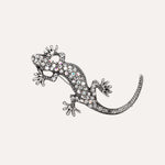 Load image into Gallery viewer, Lizard Brooch for Women | Vintage Animal Crystal Pin | Soria Jewelry