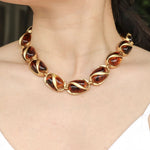 Load image into Gallery viewer, Bead Necklace Bracelet Set with Gold Chain for Women | Soria Jewelry