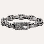 Load image into Gallery viewer, Silver Chain Bracelet for Men | Vintage Old Metal Textured Design | Soria Jewelry