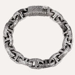 Load image into Gallery viewer, Silver Chain Bracelet for Men | Vintage Old Metal Textured Design | Soria Jewelry