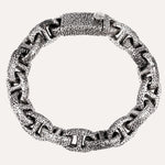 Load image into Gallery viewer, Silver Chain Bracelet for Men | Vintage Old Metal Textured Design | Soria Jewelry