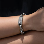 Load image into Gallery viewer, Silver Chain Bracelet for Men | Vintage Old Metal Textured Design | Soria Jewelry