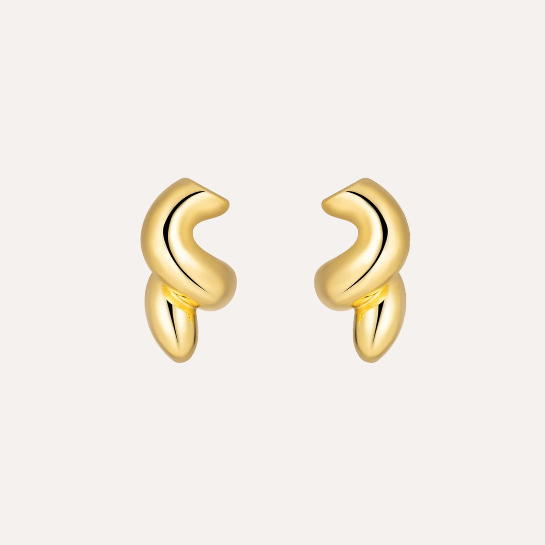 Gold Tone Corkscrew Earrings for Women | Soria Jewelry