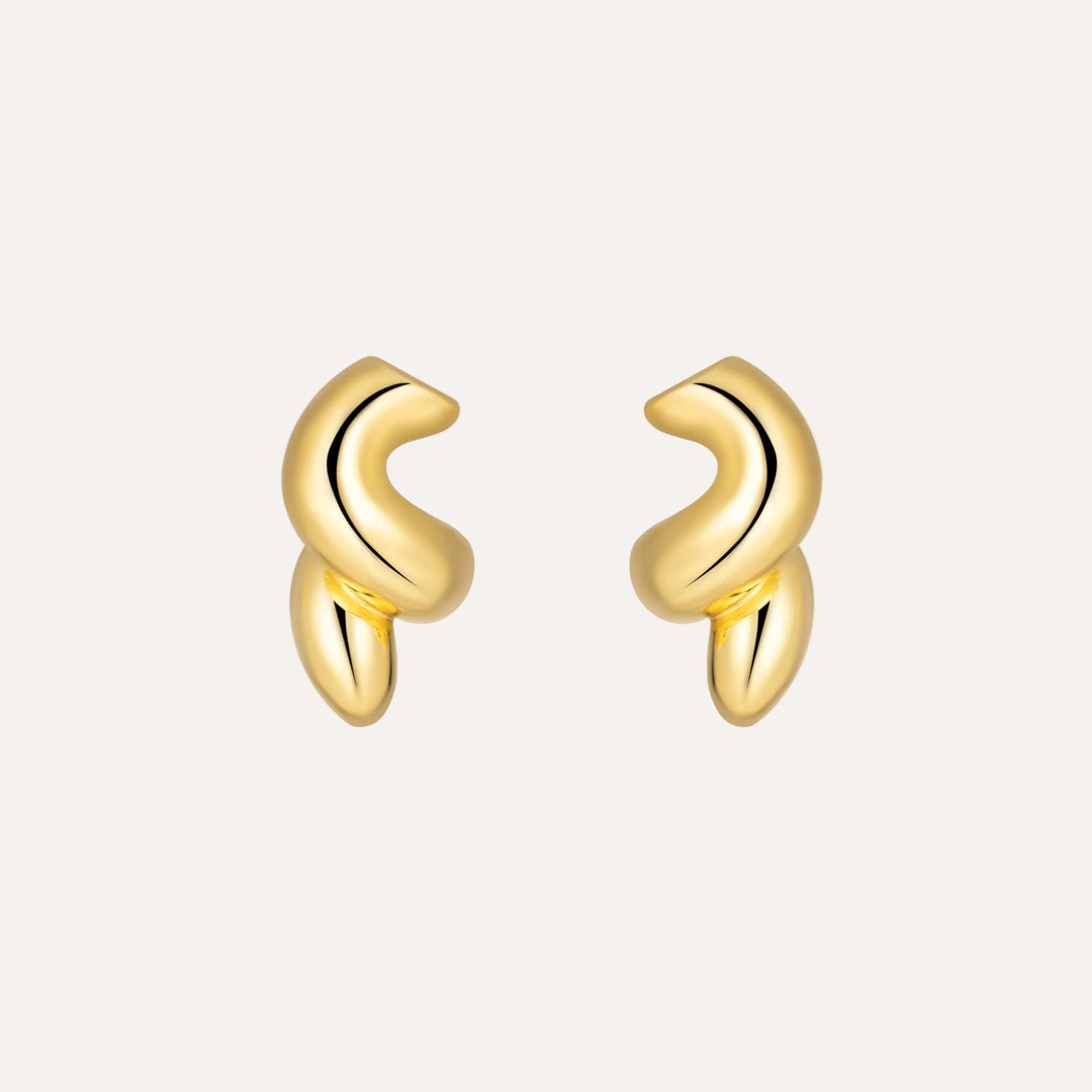 Gold Tone Corkscrew Earrings for Women | Soria Jewelry