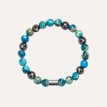 Load image into Gallery viewer, Vintage Beaded Bracelet for Men | Natural Hematite Stone Design | Soria Jewelry
