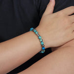 Load image into Gallery viewer, Vintage Beaded Bracelet for Men | Natural Hematite Stone Design | Soria Jewelry
