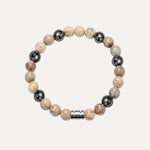 Load image into Gallery viewer, Vintage Beaded Bracelet for Men | Natural Hematite Stone Design | Soria Jewelry
