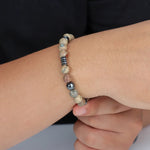 Load image into Gallery viewer, Vintage Beaded Bracelet for Men | Natural Hematite Stone Design | Soria Jewelry
