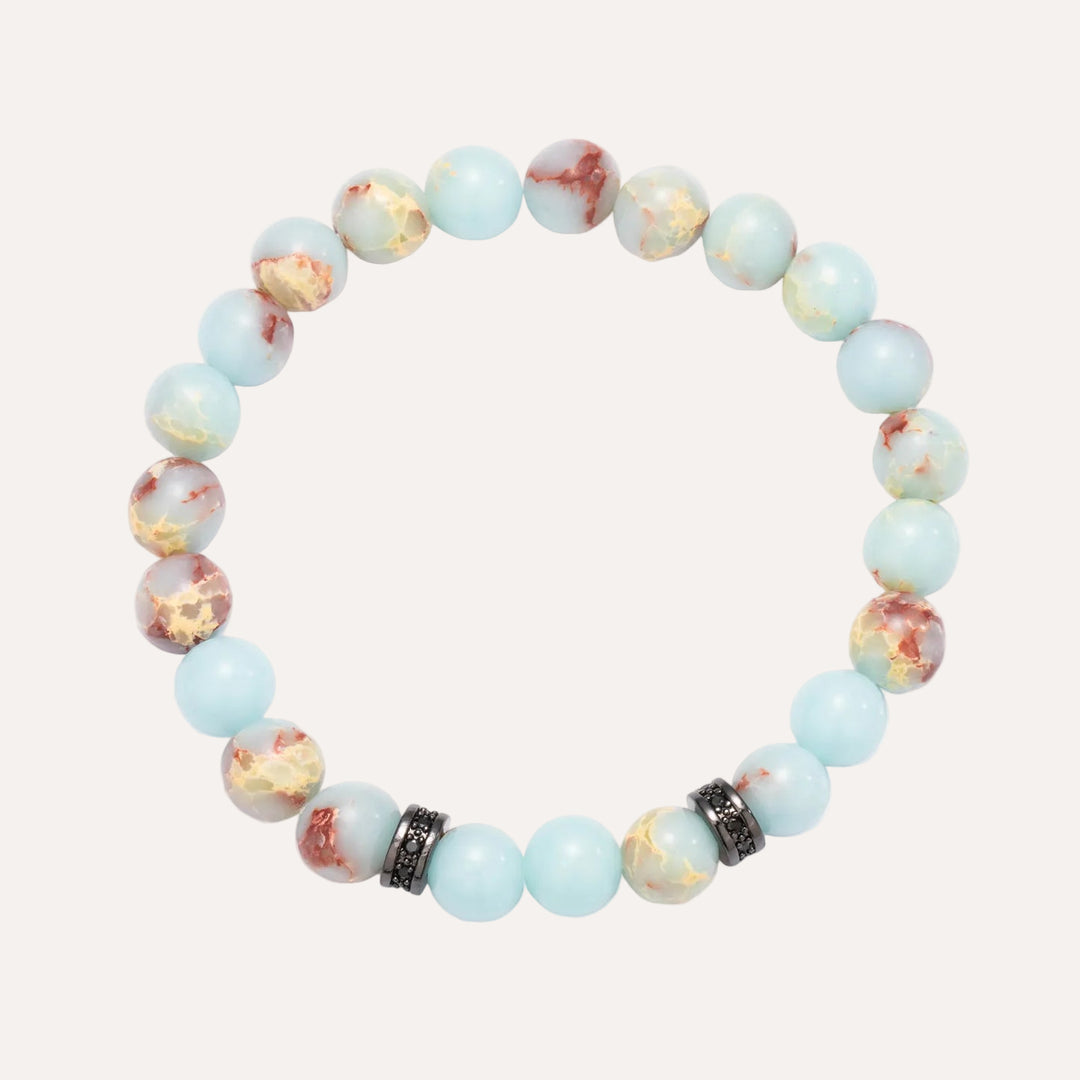 Beaded Bracelet with Light Blue Natural Stone for Women Birthday Gifts | Soria Jewelry