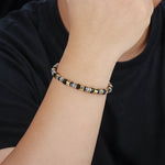Load image into Gallery viewer, Beaded Bracelet for Men | Fashion Black Gold Design Jewelry | Soria Jewelry

