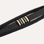 Load image into Gallery viewer, Black Braided Leather Bracelet with Multi Layered for Men | Soria Jewelry
