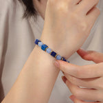 Load image into Gallery viewer, Beaded Bracelet for women | Natural Stone and Elastic Rope Design | Beaded Bracelet for women | Natural Stone and Elastic Rope Design | Soria Jewelry
