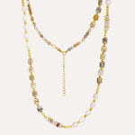 Load image into Gallery viewer, Pearl Necklace for Women | Boho Gold Chain Mixed Stone Design | Soria Jewelry
