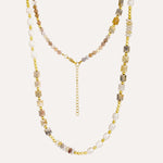 Load image into Gallery viewer, Pearl Necklace for Women | Boho Gold Chain Mixed Stone Design | Soria Jewelry
