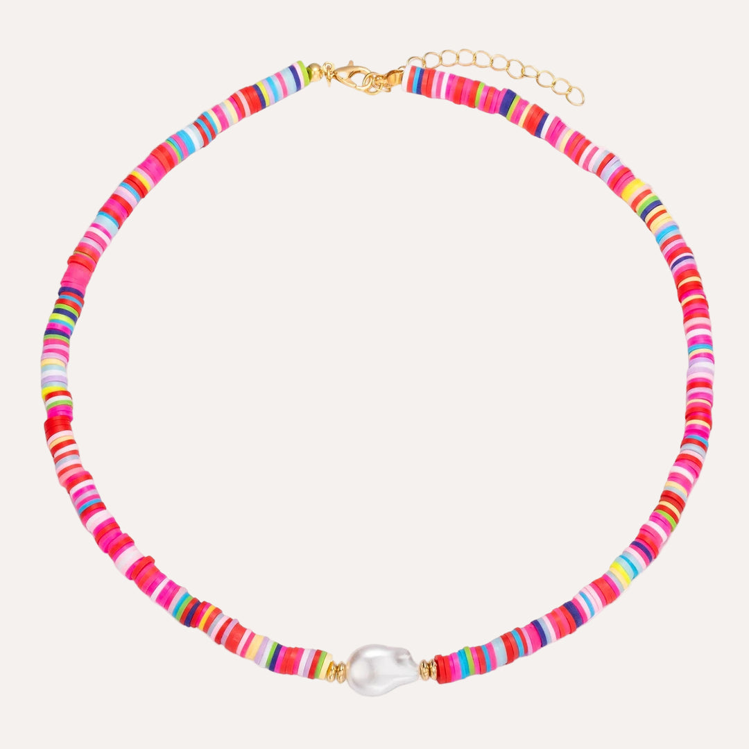 Pearl Necklace for Women | Boho Summer Colorful Jewelry | Soria Jewelry