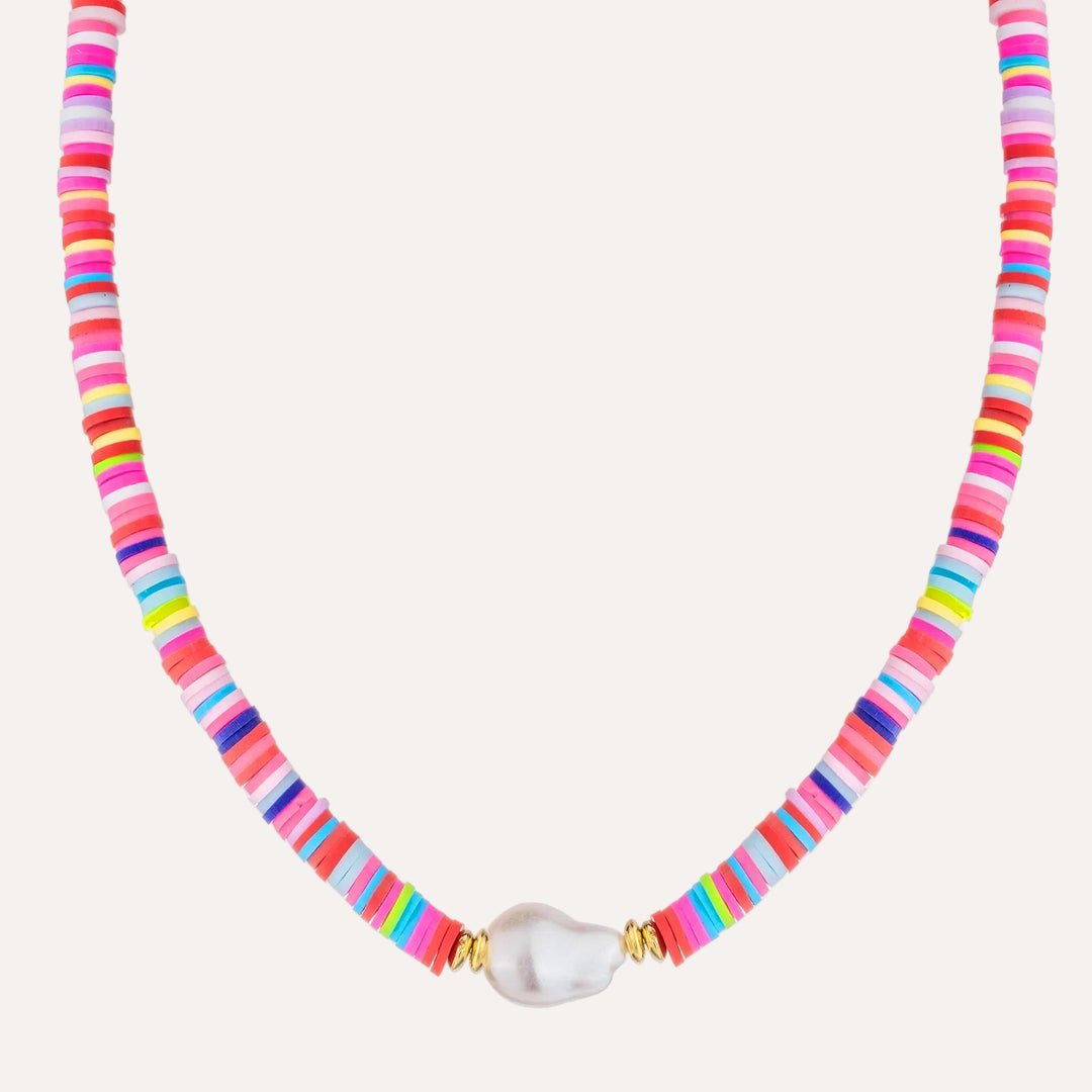 Pearl Necklace for Women | Boho Summer Colorful Jewelry | Soria Jewelry