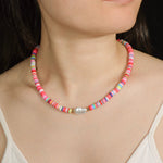 Load image into Gallery viewer, Pearl Necklace for Women | Boho Summer Colorful Jewelry | Soria Jewelry
