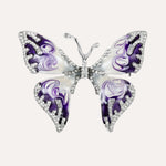 Load image into Gallery viewer, Butterfly Brooch Pin Purple Crystal Insect Jewelry for Women | Soria Jewelry
