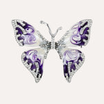 Load image into Gallery viewer, Butterfly Brooch Pin Purple Crystal Insect Jewelry for Women | Soria Jewelry
