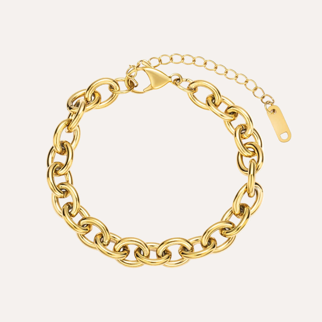Gold Chunky Chain Bracelet for Women | Charm Adjustable Bracelet | Soria Jewelry