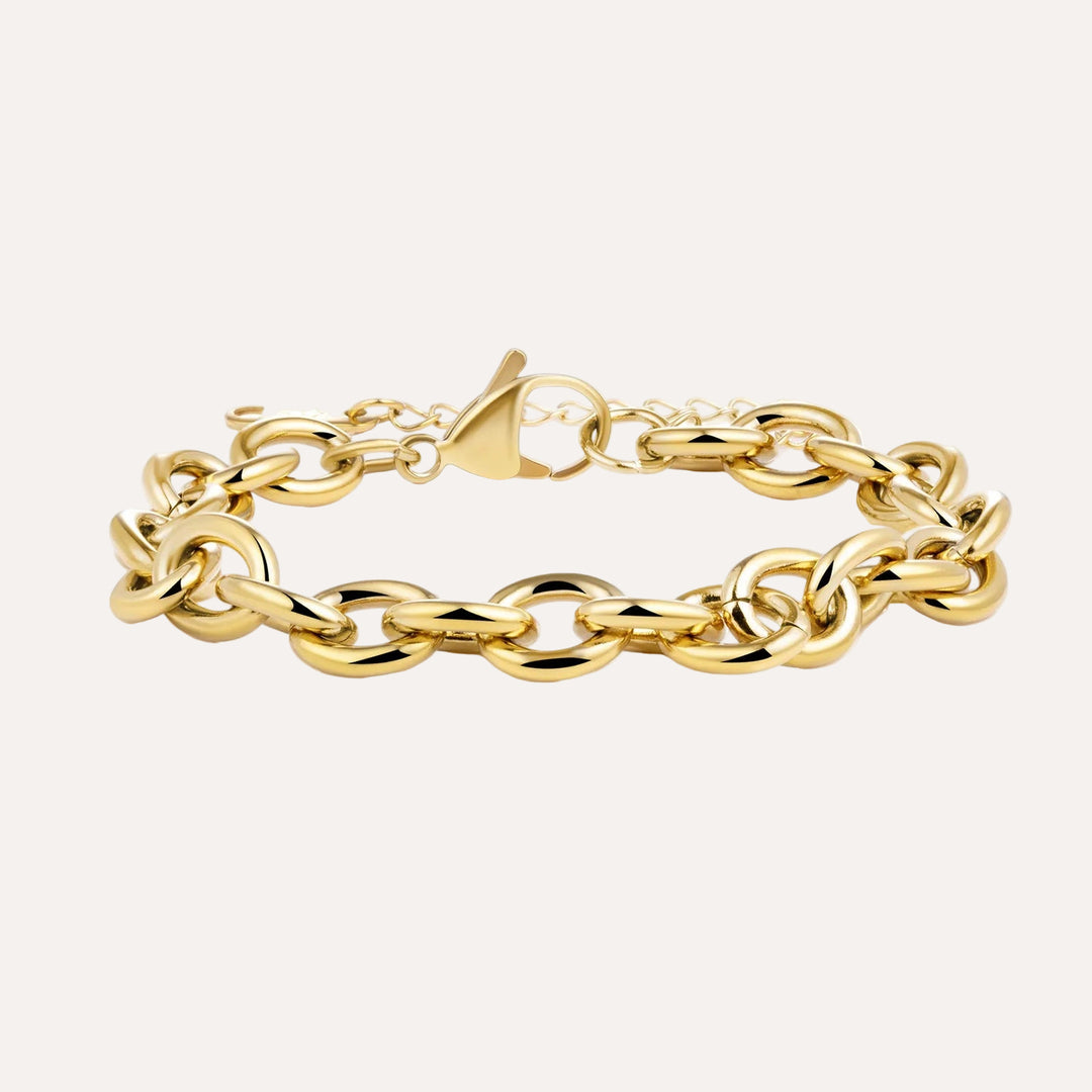 Gold Chunky Chain Bracelet for Women | Charm Adjustable Bracelet | Soria Jewelry