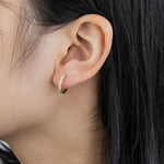 Load image into Gallery viewer, Chic Gold Huggie Earrings with Sparkling CZ Design for Women | Soria Jewelry
