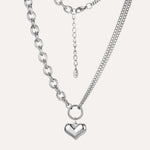 Load image into Gallery viewer, Heart Locket Necklace for Women | Chunky Silver Chain Design | Soria Jewelry
