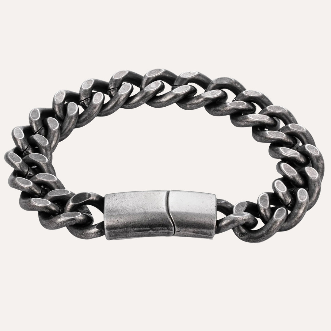 Curb Chain Bracelet for Men | Chunky Vintage Punk Jewelry | Soria Jewelry