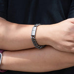 Load image into Gallery viewer, Curb Chain Bracelet for Men | Chunky Vintage Punk Jewelry | Soria Jewelry

