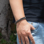 Load image into Gallery viewer, Curb Chain Bracelet for Men | Chunky Vintage Punk Jewelry | Soria Jewelry
