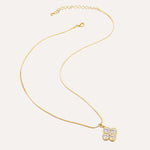 Load image into Gallery viewer, Clover Necklace with 18K Gold Tone and Crystal for Women | Soria Jewelry
