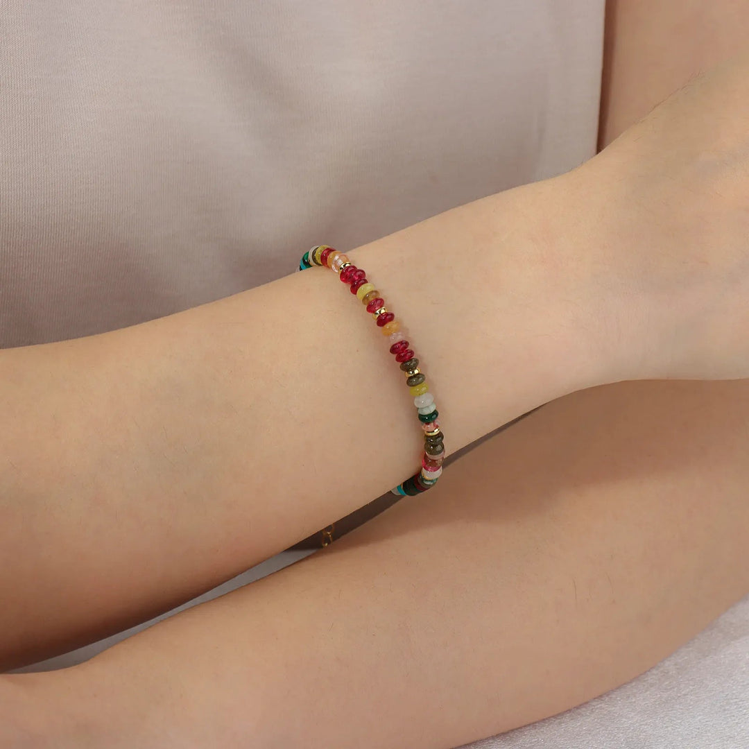 Colorful Beaded Bracelet for Women | Boho Adjustable Jewelry | Soria Jewelry
