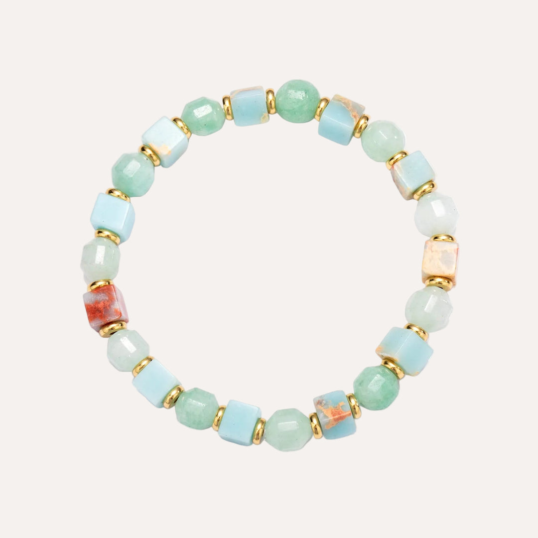 Beaded Bracelet for women | Natural Stone and Elastic Rope Design | Beaded Bracelet for women | Natural Stone and Elastic Rope Design | Soria Jewelry