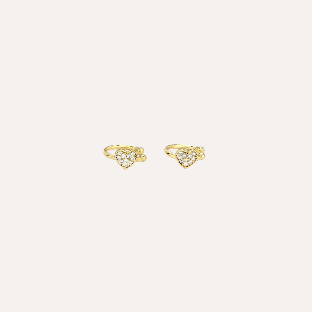 Heart Clip on Earrings for Women | Cute Dainty No Piercing Jewelry | Soria Jewelry