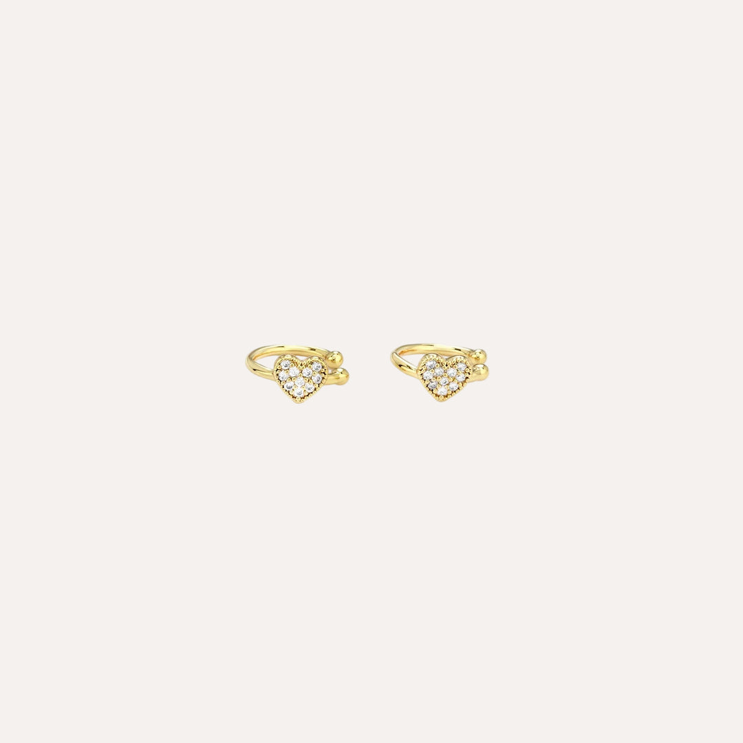 Heart Clip on Earrings for Women | Cute Dainty No Piercing Jewelry | Soria Jewelry