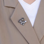 Load image into Gallery viewer, Rabbit Brooch for Women | Cute Animal Pearl Crystal Pin | Soria Jewelry
