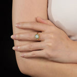 Load image into Gallery viewer, Gold Opal Ring for Women | Dainty Sun Flower and Adjustable Design | Soria Jewelry
